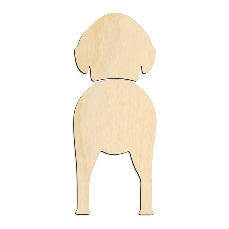 Laser-cut baltic birch silhouette of SCOTTISH DEERHOUND