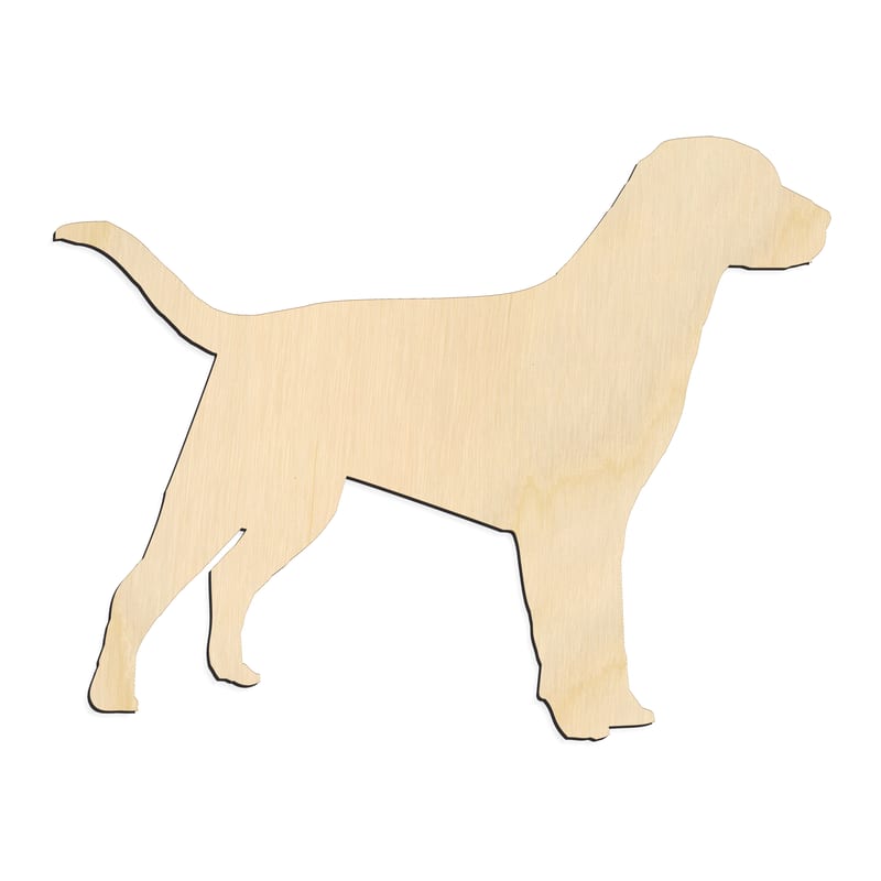 Laser-cut baltic birch silhouette of SHOW DOG LABRADOR