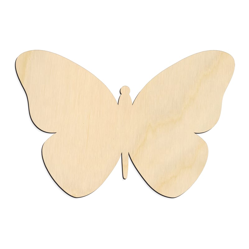Laser-cut baltic birch silhouette of SMALL BUTTERFLY