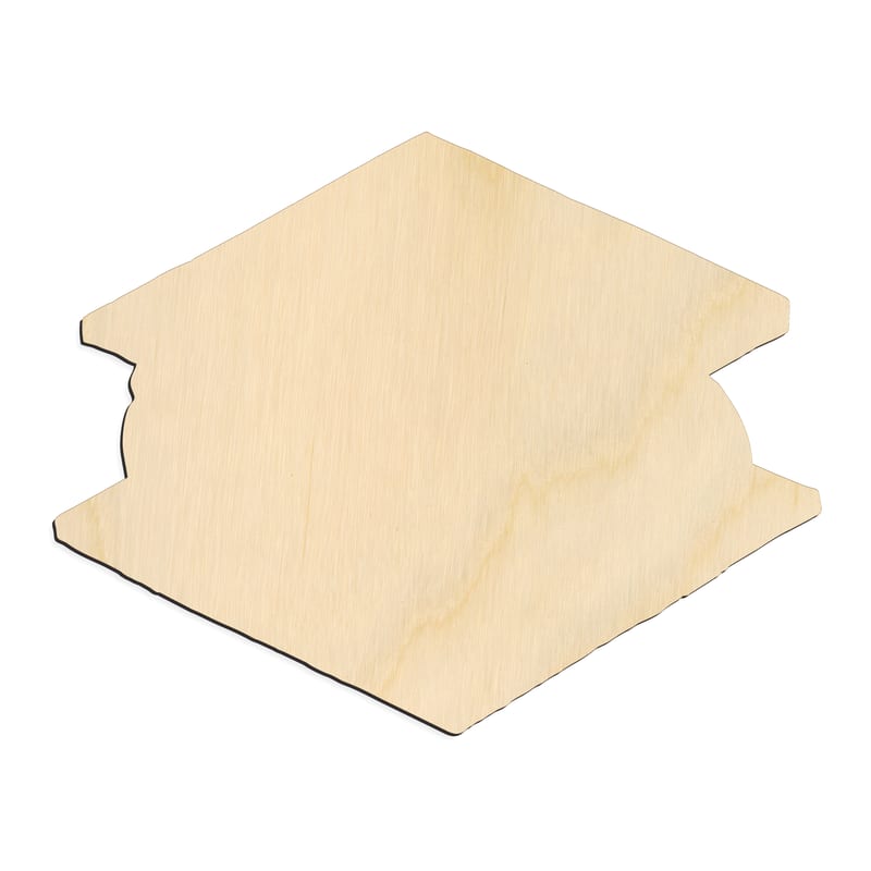 Laser-cut baltic birch silhouette of S'more