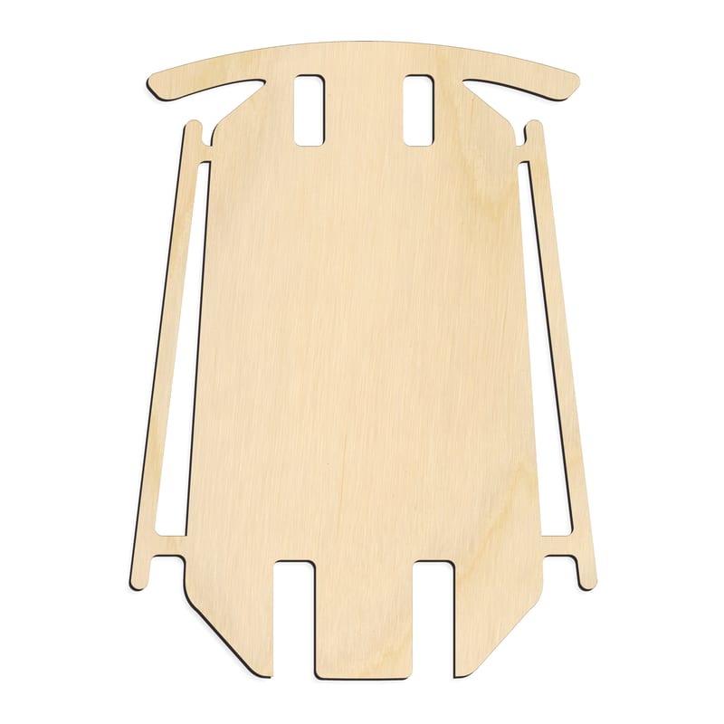Laser-cut baltic birch silhouette of SNOW SLED CHRISTMAS CLASSIC