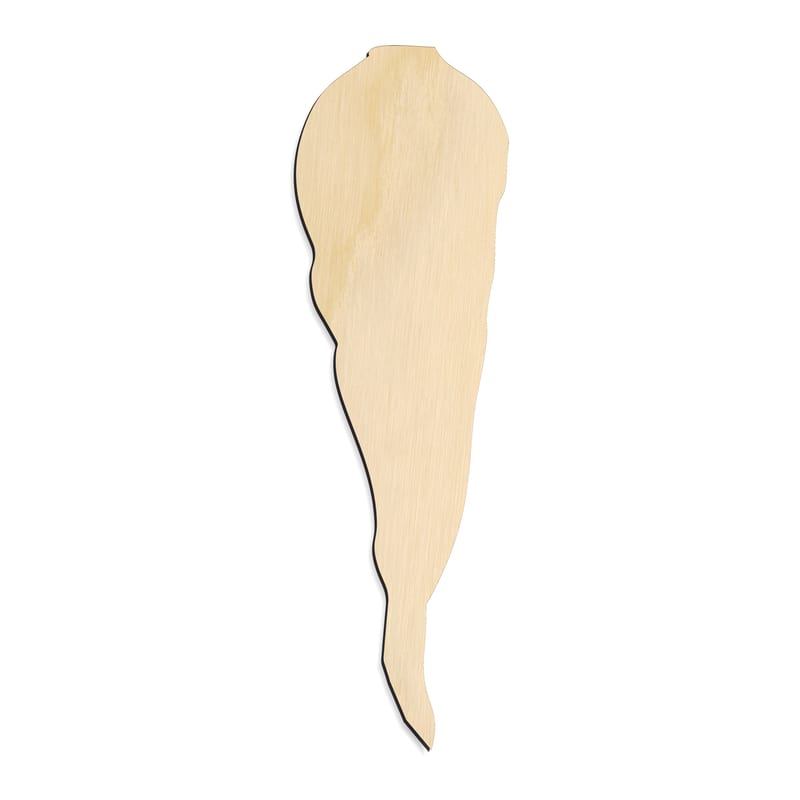Laser-cut baltic birch silhouette of SNOWMAN NOSE CARROT