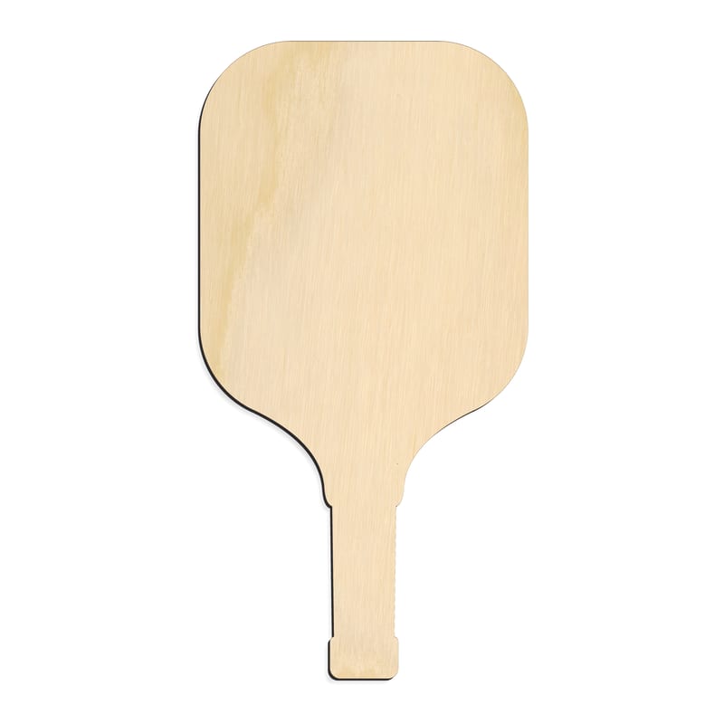 Laser-cut baltic birch silhouette of SPORTS SOLID PICKLEBALL PADDLE