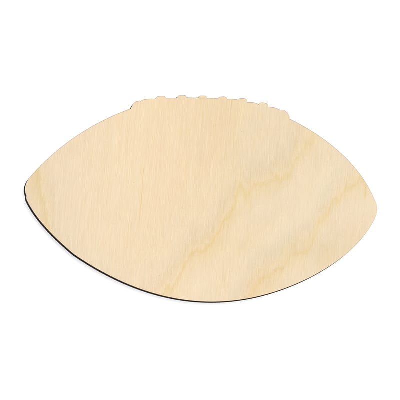 Laser-cut baltic birch silhouette of SPORTS TEXTURED FOOTBALL
