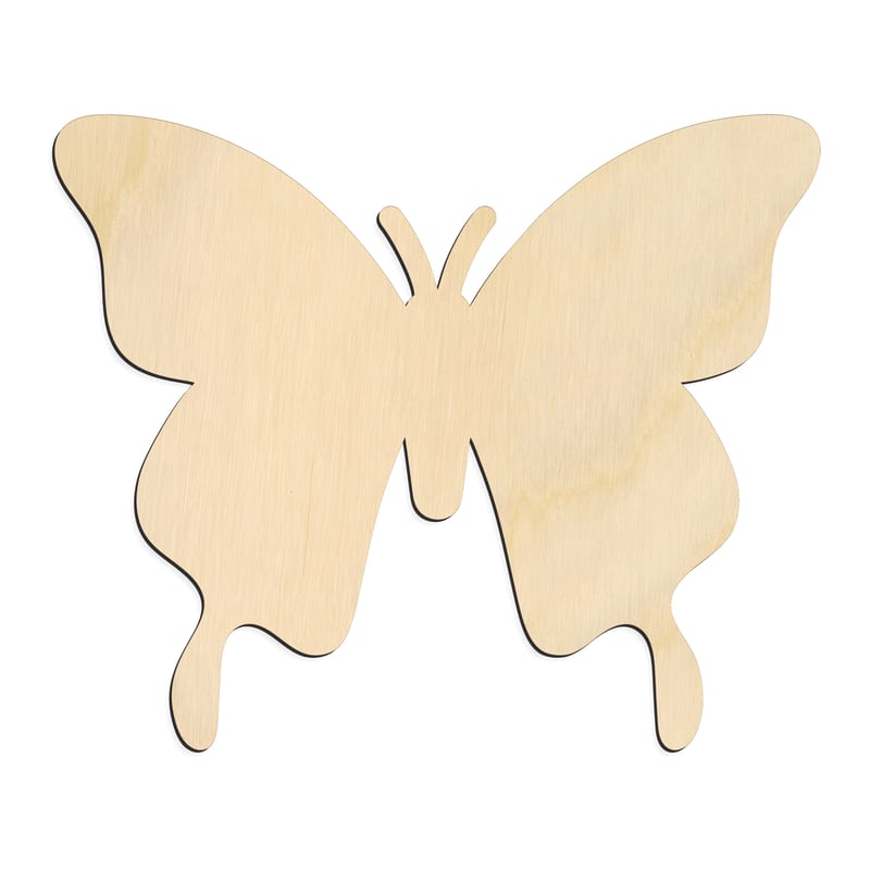 Laser-cut baltic birch silhouette of SWALLOWTAIL BUTTERFLY