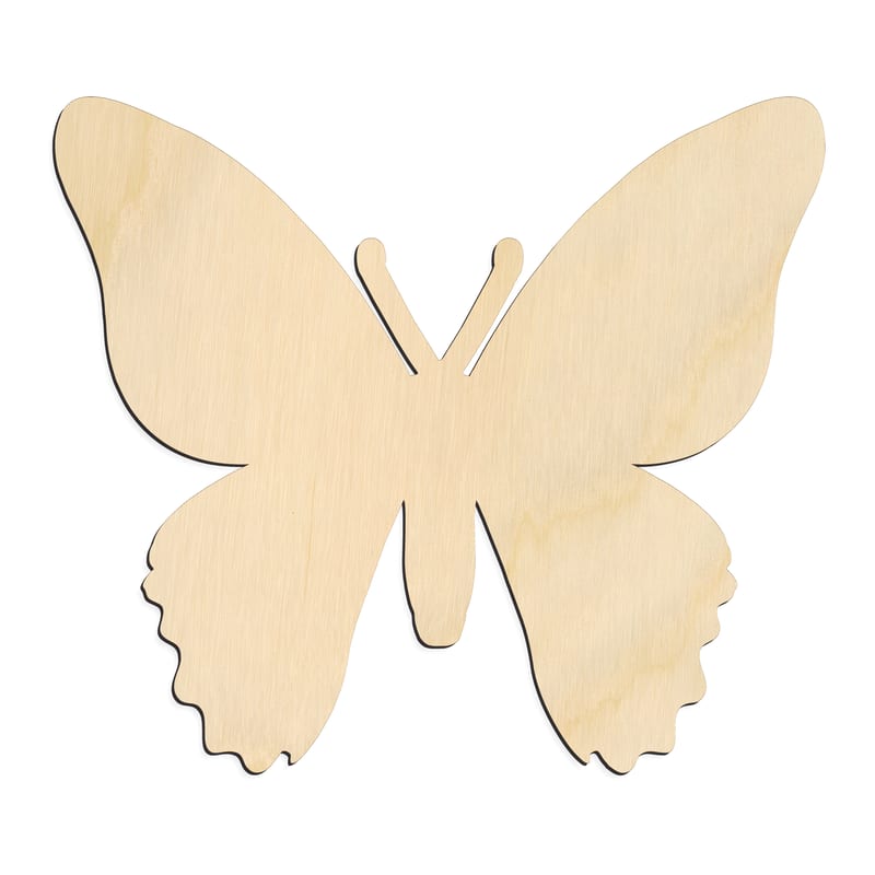Laser-cut baltic birch silhouette of SWALLOWTAIL BUTTERFLY SILHOUETTE