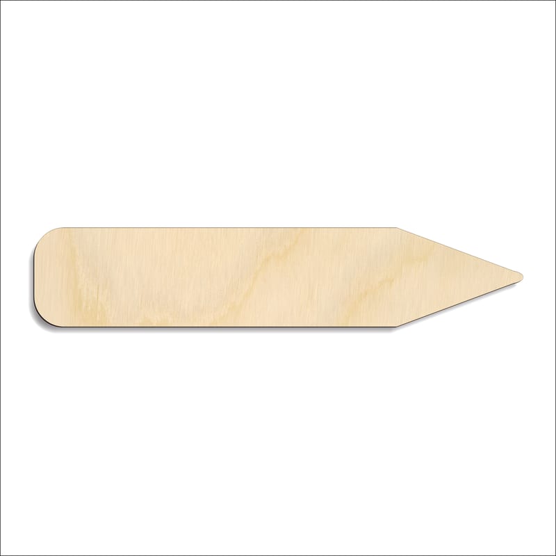 Laser-cut baltic birch silhouette of Pencil Silhouette