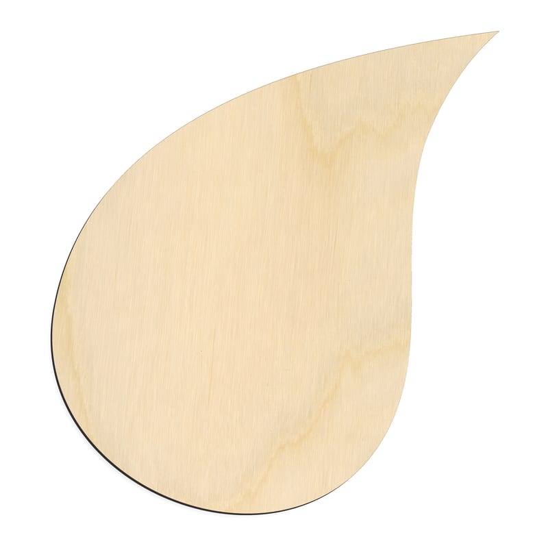 Laser-cut baltic birch silhouette of Teardrop Shape