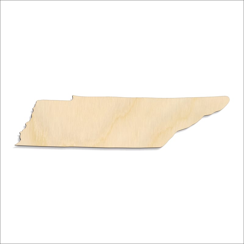 Laser-cut baltic birch silhouette of TENNESSEE STATE CRAFT VARIANT