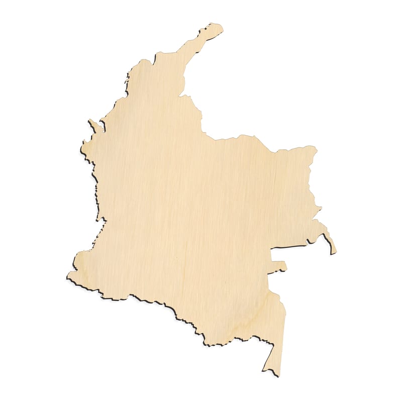 Laser-cut baltic birch silhouette of TERRITORY COLUMBIA