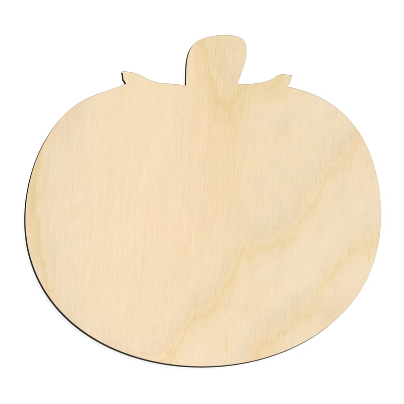 Laser-cut baltic birch silhouette of Pumpkin