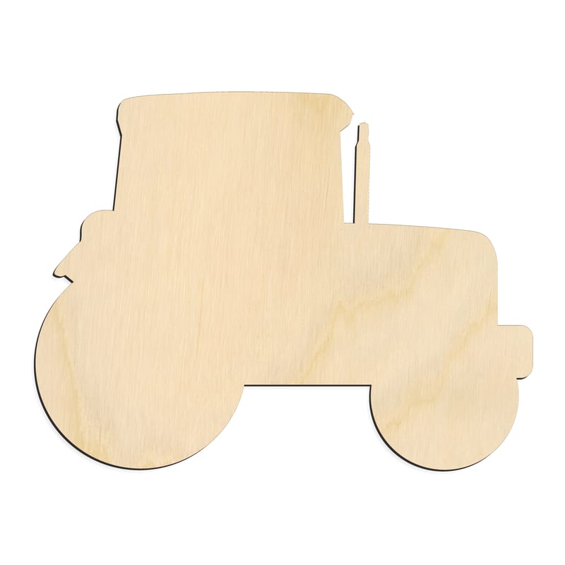 Laser-cut baltic birch silhouette of TRACTOR CAB SILHOUETTE