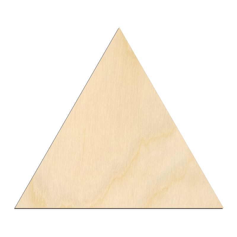 Laser-cut baltic birch silhouette of Triangle