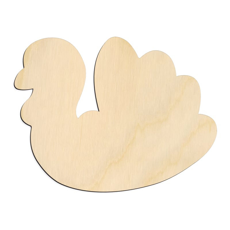 Laser-cut baltic birch silhouette of Turkey Side Silhouette