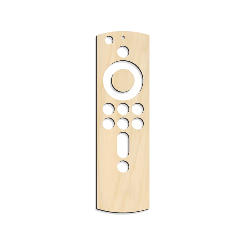 Laser-cut baltic birch silhouette of TV Remote