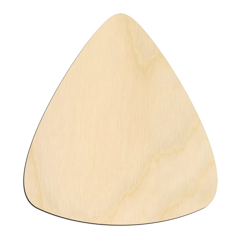 Laser-cut baltic birch silhouette of WATERMELON SLICE SEED