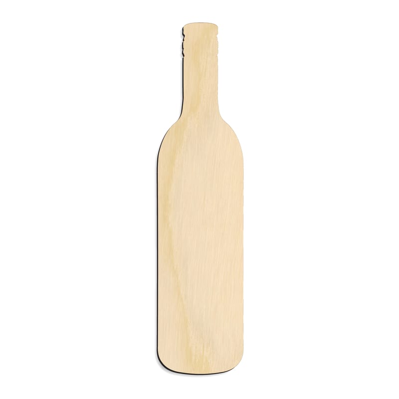 Laser-cut baltic birch silhouette of WINE BOTTLE STANDARD