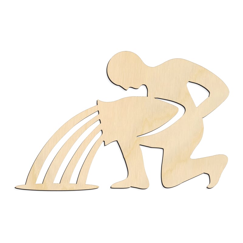 Laser-cut baltic birch silhouette of ZODIAC ACQUARIUS