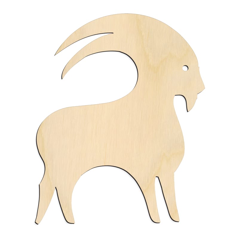Laser-cut baltic birch silhouette of ZODIAC CAPRICORN