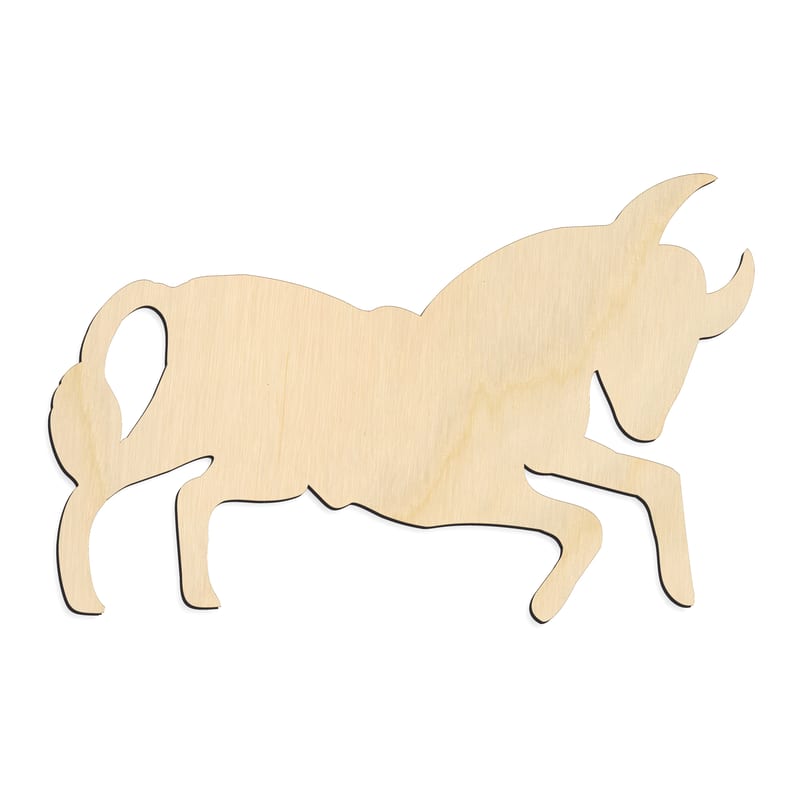 Laser-cut baltic birch silhouette of ZODIAC TAURUS